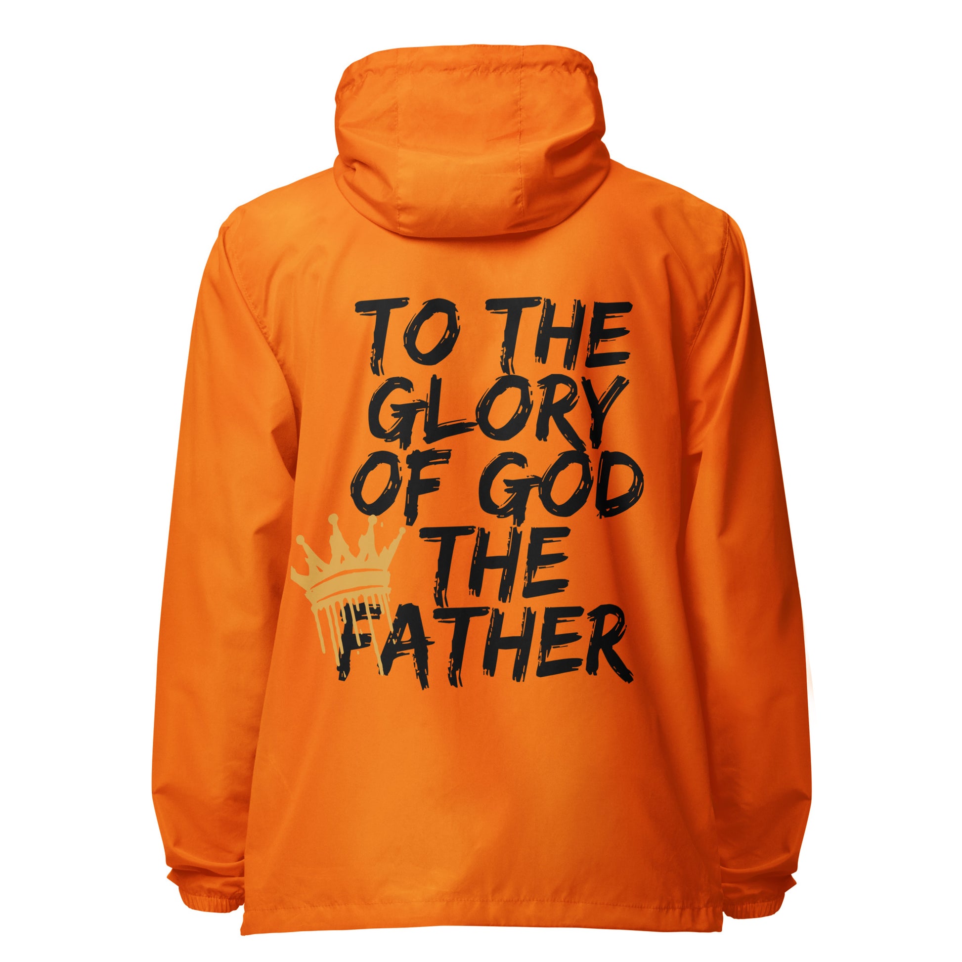 Glory to the Father Unisex lightweight zip up windbreaker by La Sal Apparel