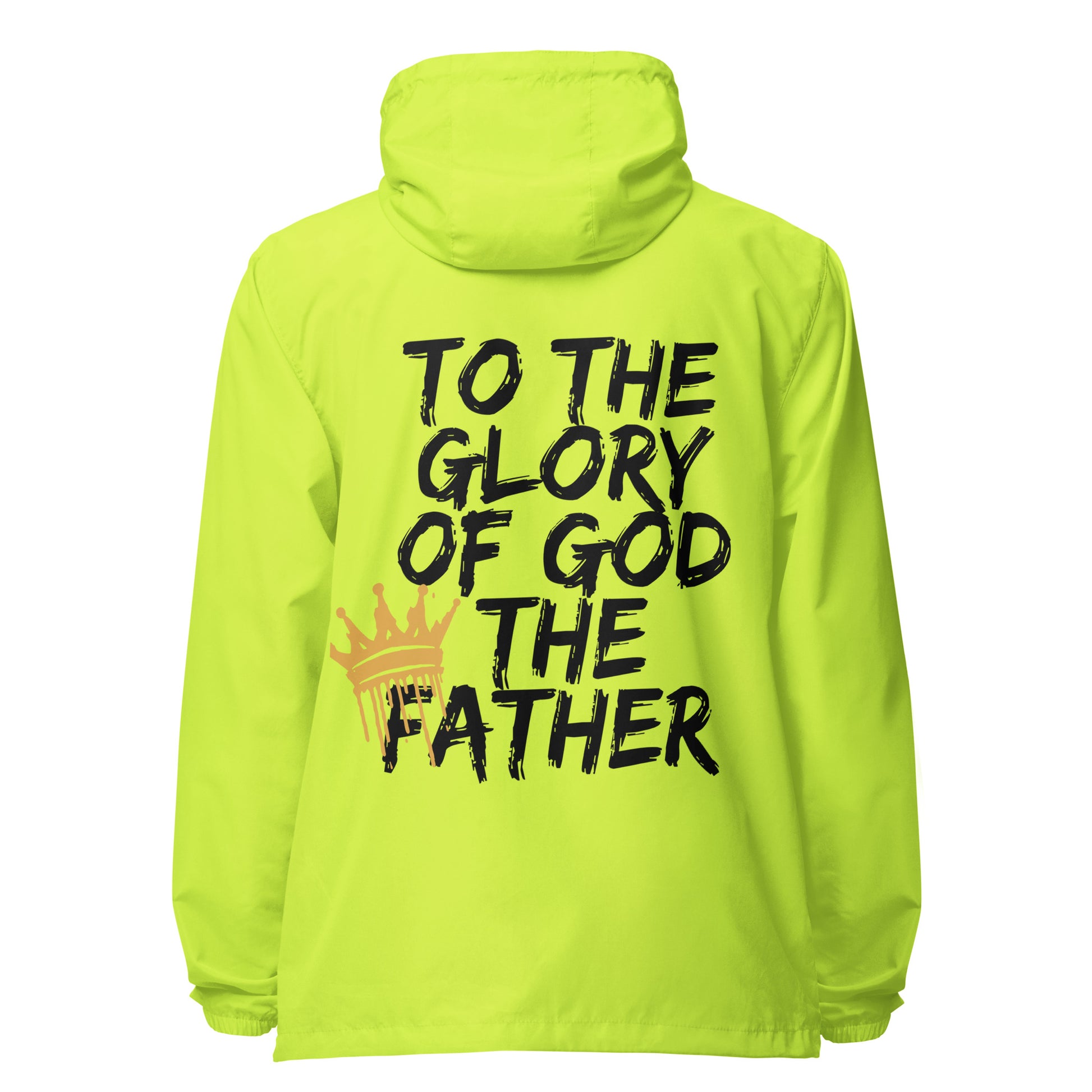 Glory to the Father Unisex lightweight zip up windbreaker by La Sal Apparel