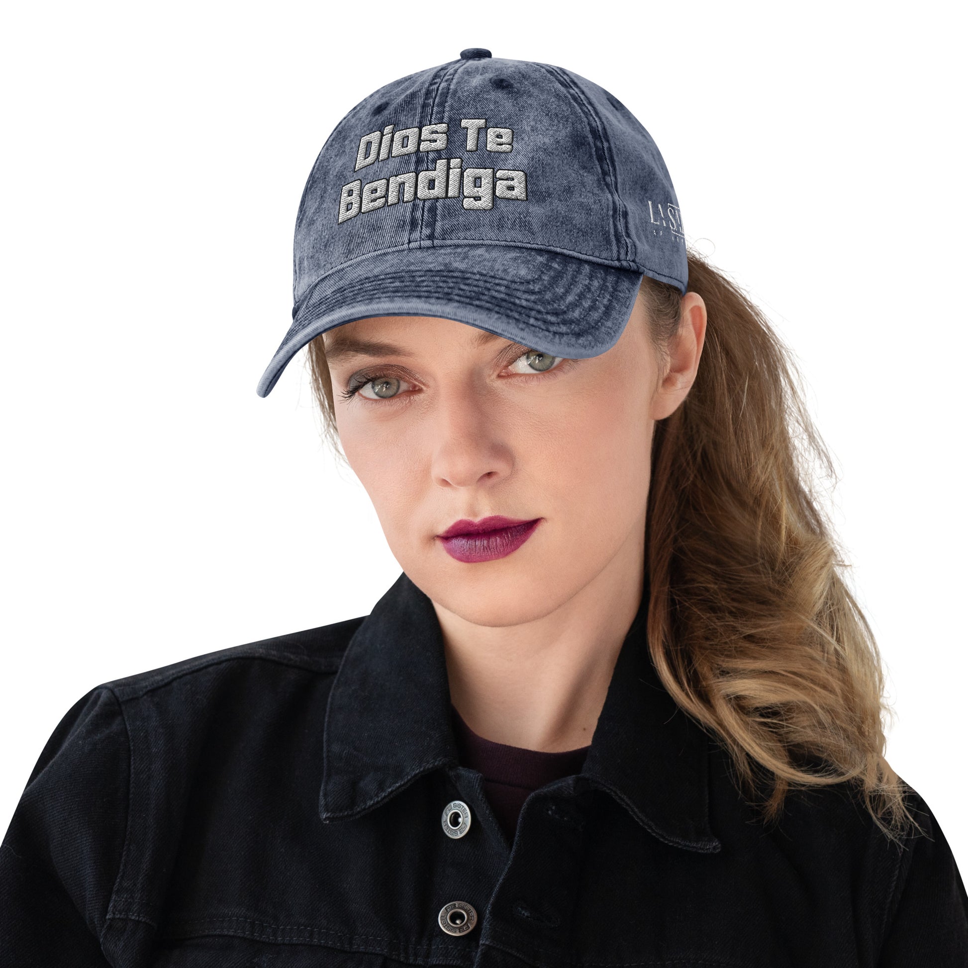 Dios Te Bendiga (God Bless You) Vintage Cotton Twill Cap by La Sal Apparel
