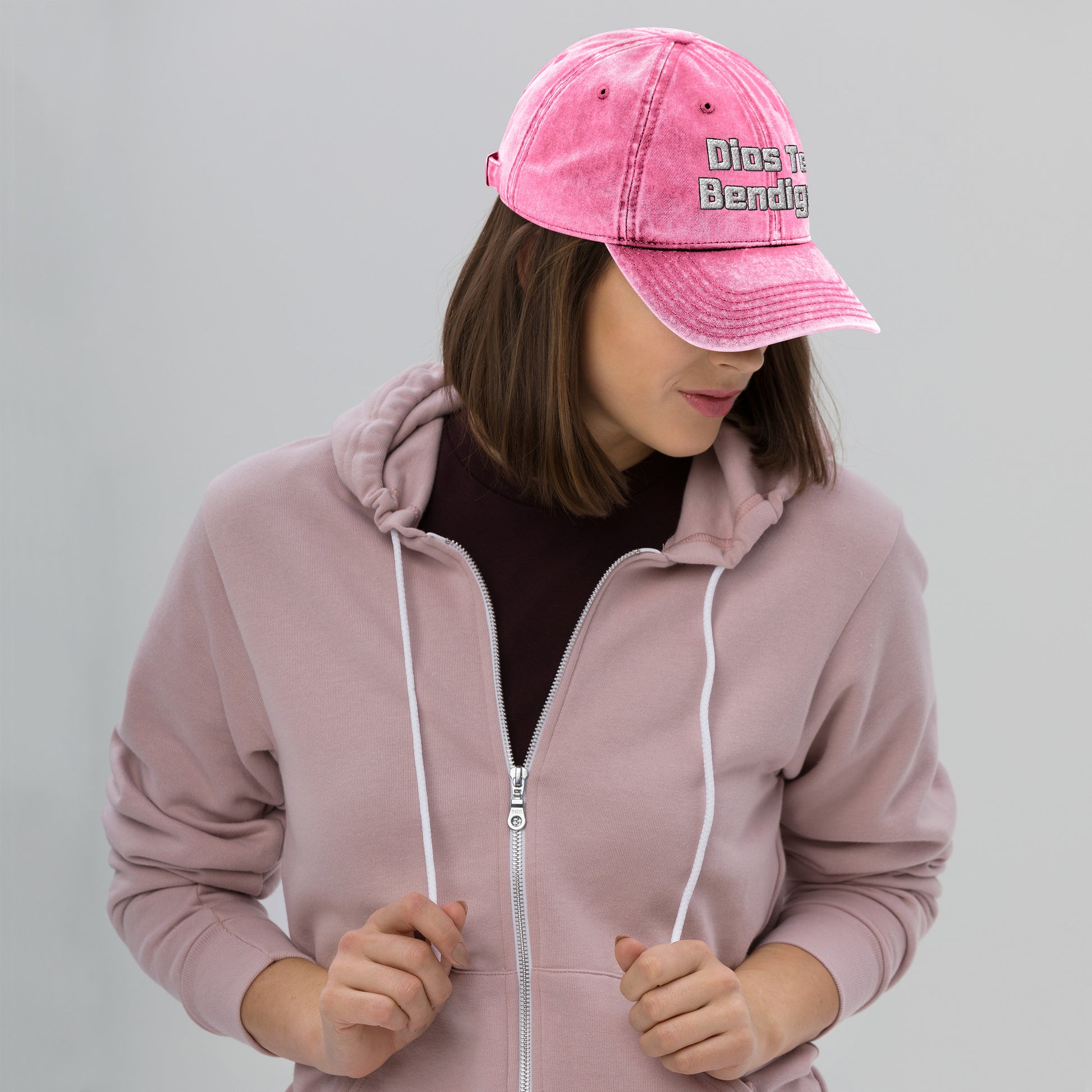 Dios Te Bendiga (God Bless You) Vintage Cotton Twill Cap by La Sal Apparel