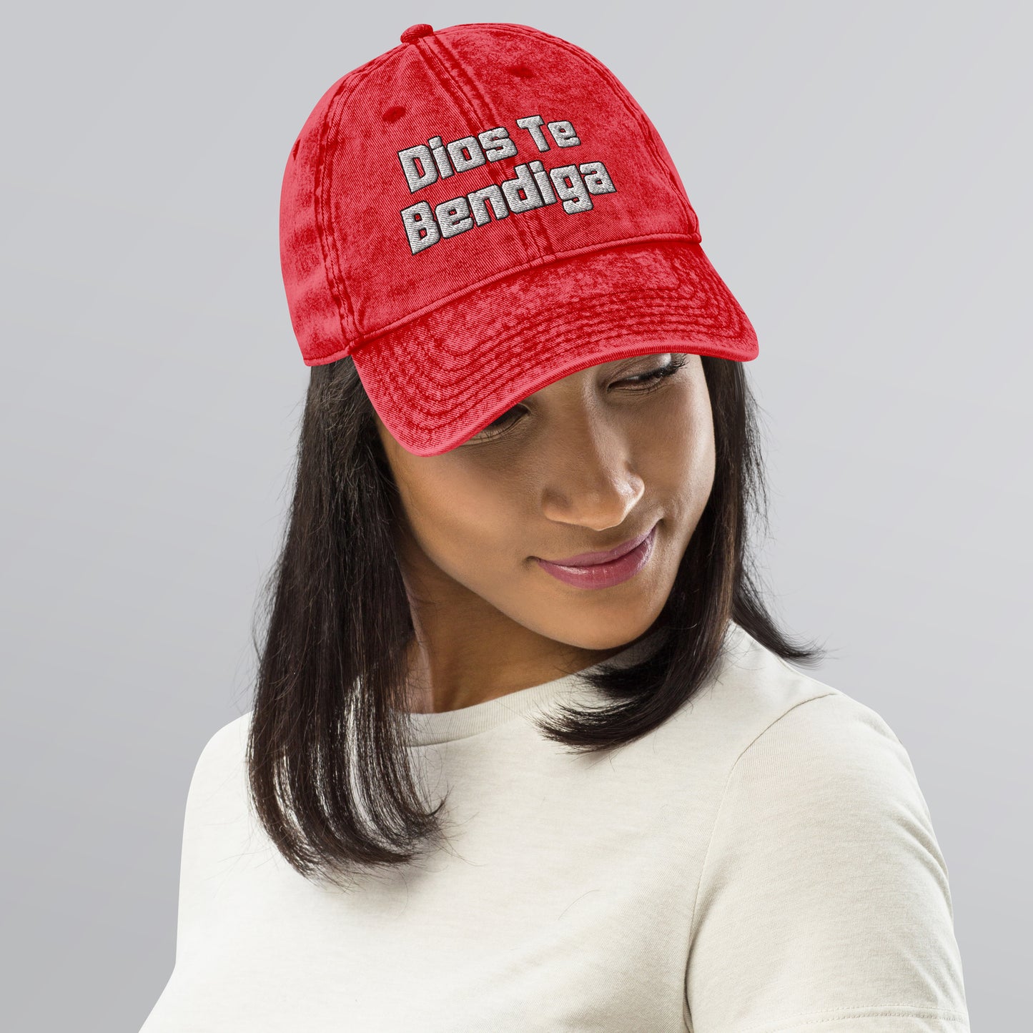 Dios Te Bendiga (God Bless You) Vintage Cotton Twill Cap by La Sal Apparel